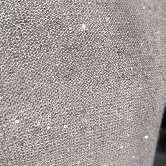 NWT MK Gray Knitted Sequin Front Ladies Sweater, Size Small - Picture 4 of 5